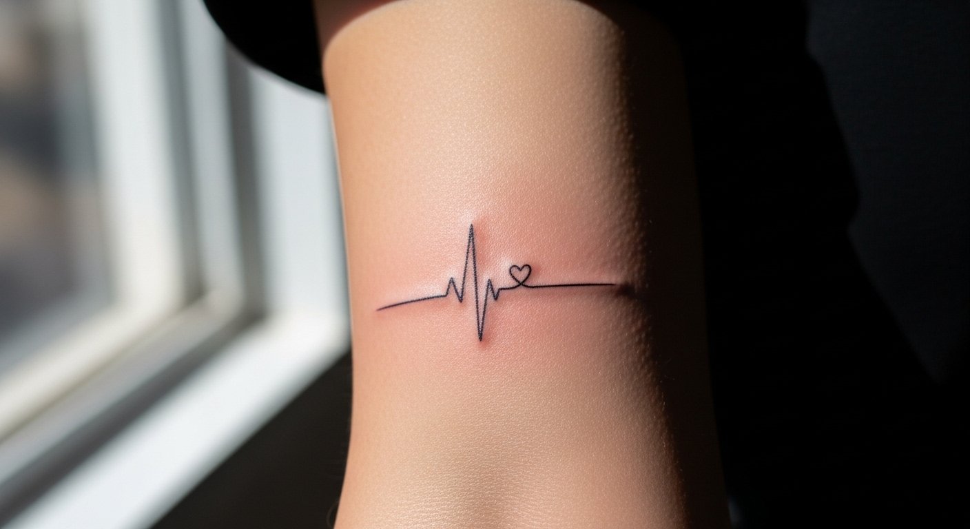 27 Realistic Heart Beat Tattoo Sketches
