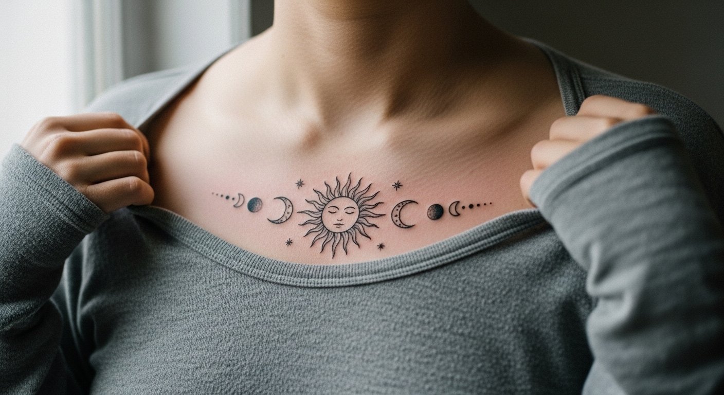 17 Cosmic Sun Moon And Stars Tattoo Aesthetic