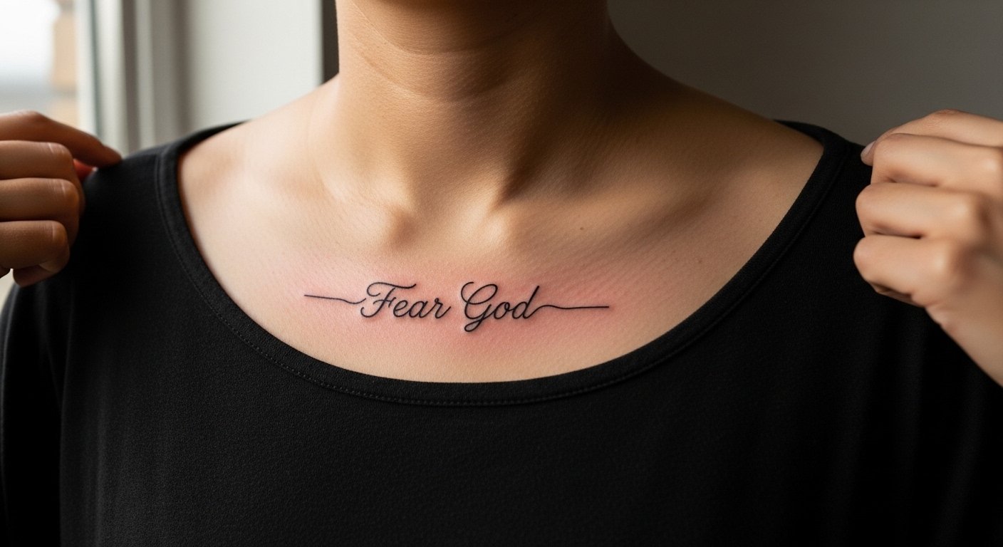 17 Minimalist Fear God Tattoo Men Concept Ideas